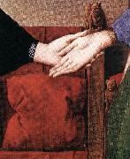 EYCK, Jan van, Portrait of Giovanni Arnolfini and his Wife (detail) sdfs